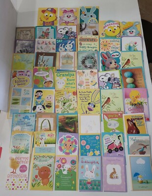 Hallmark Easter Greeting Cards &  Envelopes Mixed Bulk Lot of 96 Read  (D)