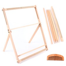 Wooden Handmade Weaving Loom Frame Tapestry Weaving Kit With Comb And Bobbin