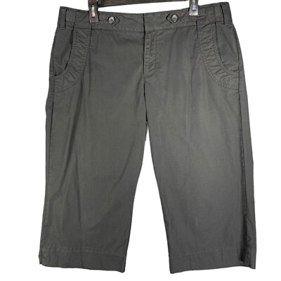 DOCKERS Capri Pants Mid Rise Curvy Womens Size 16 Black Cotton Blend  Comfort