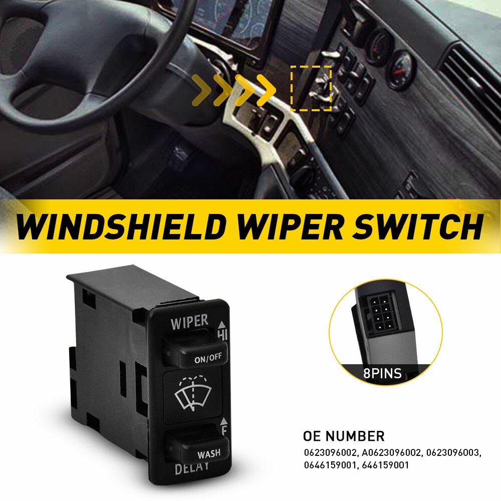 Windshield Wiper Switch for 2000-2017 Freightliner Columbia 112 120