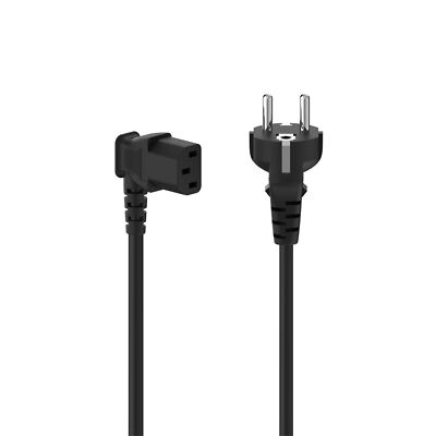 Hama Netzkabel Stromkabel 3polig f. Kältgeräte m. 90° Winkel Kupplung Schuko 5 m