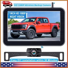 Wireless Backup Camera for Truck 7" HD 1080P Night Vision Easy Installation