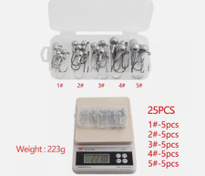 25pcs Jig Fishing Hooks Saltwater Round Ball Lead Heads Tackle 5 Size /Box