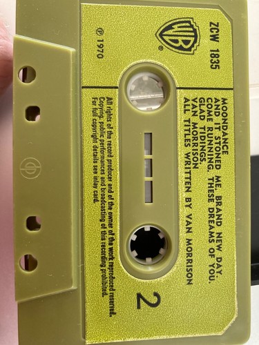 VAN MORRISON RARE ORIG 1970 GREEN CASS-TAPE “MOONDANCE" GB UNTESTED & UKPOSTONLY - Picture 5 of 15