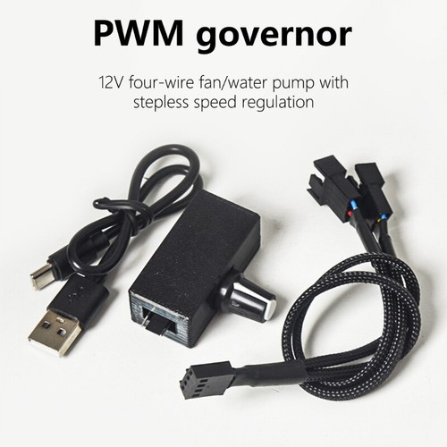 Adjustable Speed USB Fan Controller 8W Power Adapter 12V 4Pin Cable Splitter - Afbeelding 10 van 18