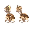 14k yellow gold .36ct SI1-2 H round diamond stud earrings — photo 4