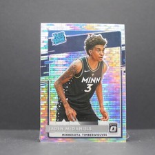 2020-21 Donruss Optic JADEN MCDANIELS Rated Rookie Silver Pulsar Prizm #178 RC