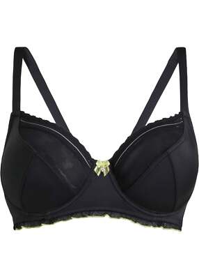 BH mit Bügel mit recyceltem Polyamid Gr. 100 Cup C Schwarz Unterwäsche Bra Neu*