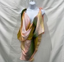 ASOS EDITION Multicolored Pink Green Yellow Draped MINI DRESS SZ. 14