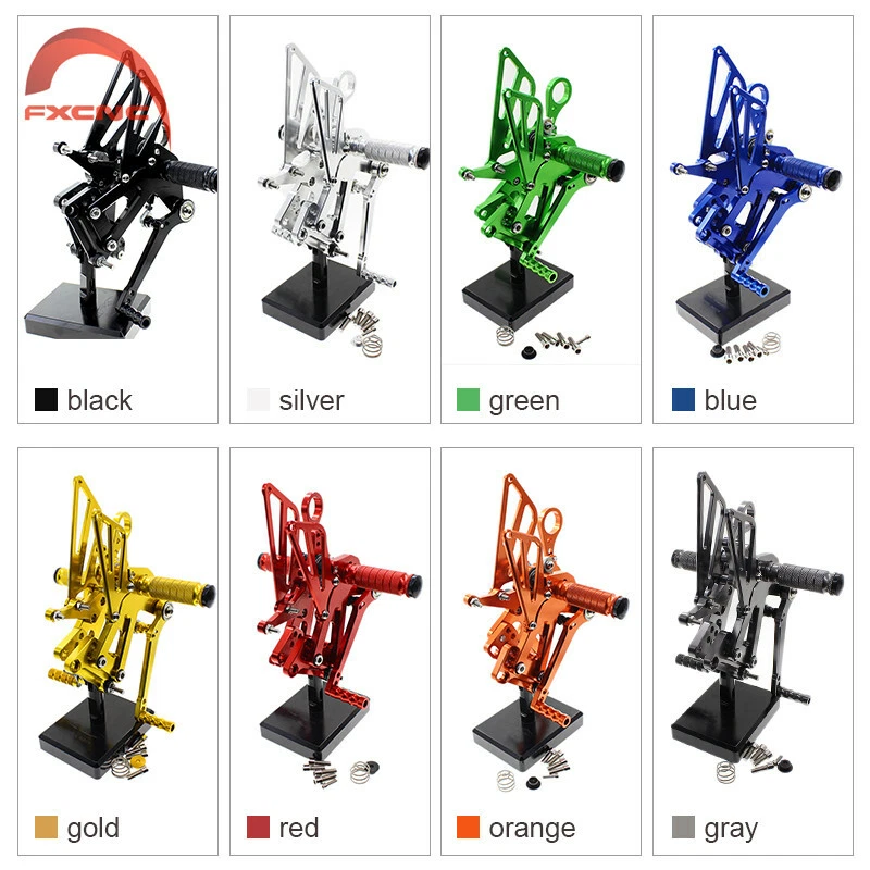 Juego de estriberas CNC ajustables GP para BMW S1000RR 2009-2010 2011 2012 2013 2014 Foto 4 de 4