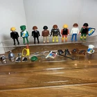 Vintage Playmobil Geobra MEDIEVAL Figures 1974 Lot Of  8 People + Parts Lot
