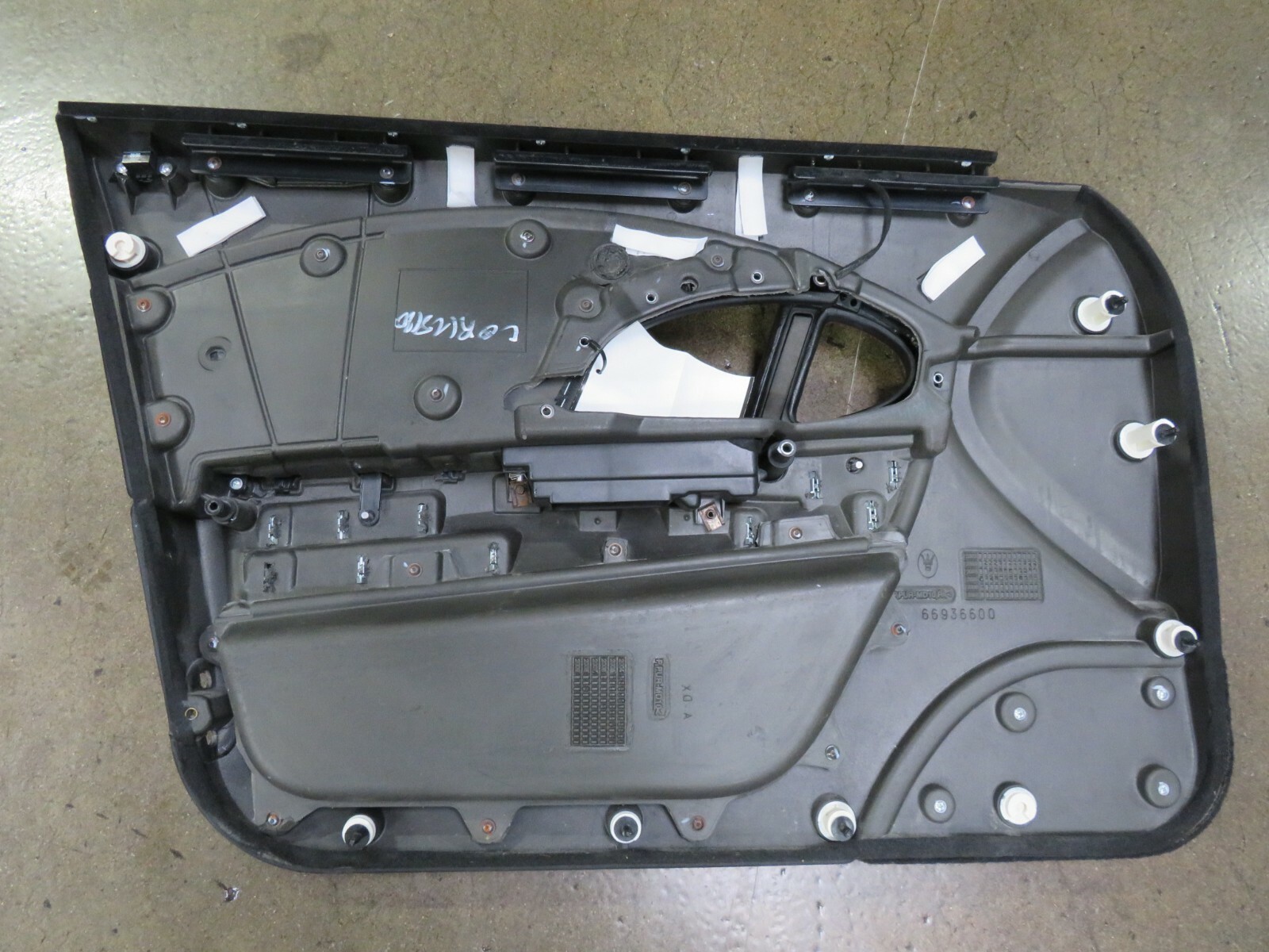 Maserati Quattroporte, RH, Right, Front Door Panel, Black / Red Stitch, Used