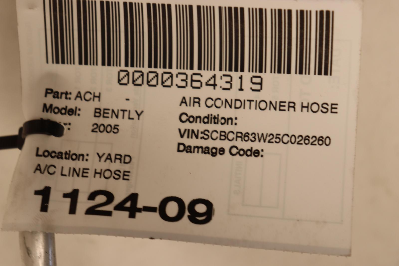 2003-2011 BENTLEY CONTINENTAL GT A/C AC AIR CONDITIONING HOSE LINE PIPE OEM