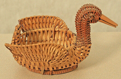 Miniatur Korb Entenkorb 2-farbig braun - Bild 5 von 10