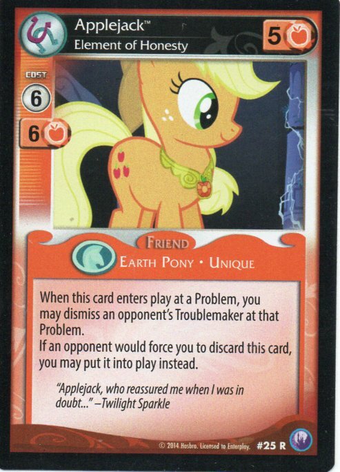 My Little Pony TCG - Applejack #25 Rare | eBay