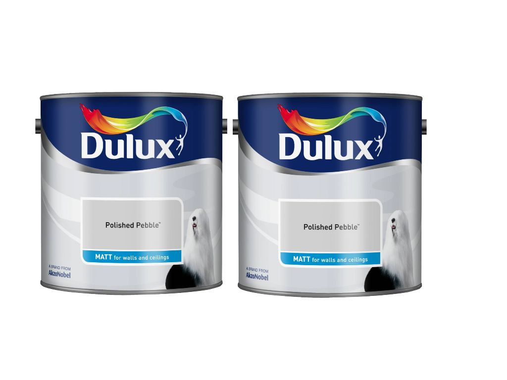 Dulux Smooth Emulsion Matt Paint - Polished Pebble - 5L - Walls and Ceiling