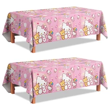 3 Pcs Hello Kitty Tablecloth Hello Kitty Party Supplies Kitty Party Decoration