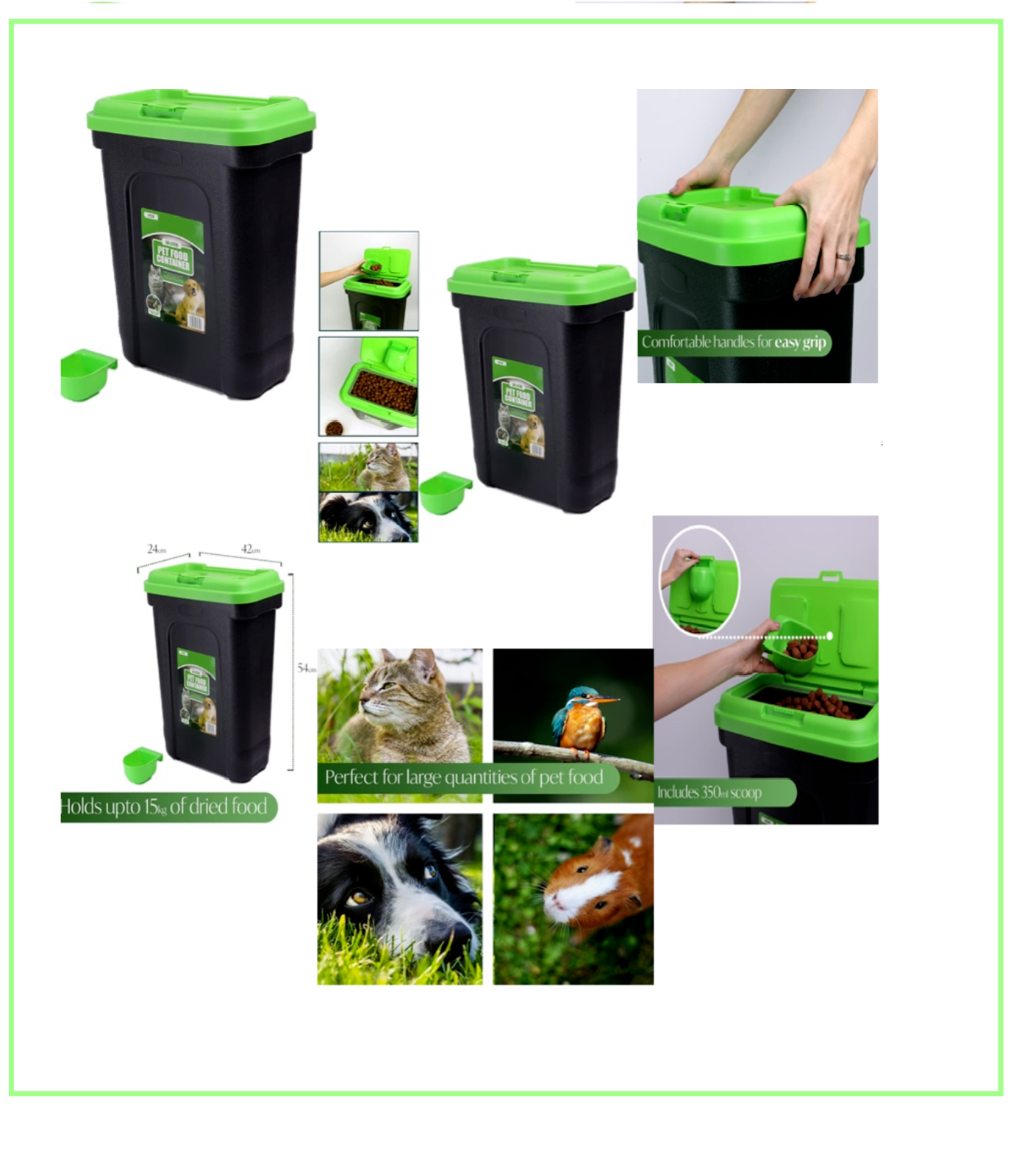 Pet Food Storage Airtight Container Bin Set Dry Feed Animal Dog Cat eBay