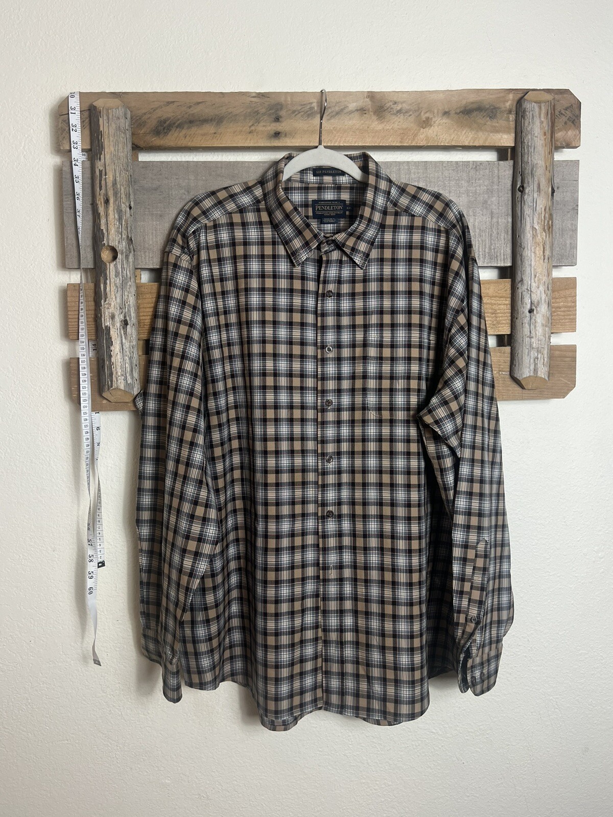 Pendleton Men's Button down Shirt multicolor plai… - image 1