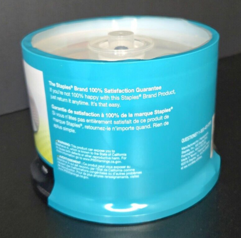 Staples CD-R Spindle CD 700MB 80MIN 52X 50 Pack New Sealed