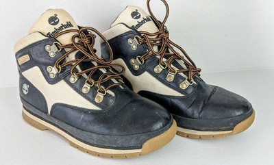 blue timberland boots with white sole