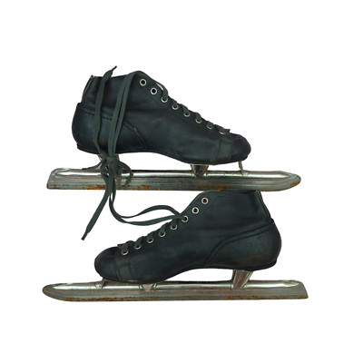 Vintage winter skates. Sports Soviet boots for figure skating on ice or for play