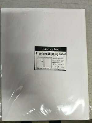 Perforated Round Corner 1500 half sheet 7.5'' x 5.125'' Shipping Labels LUCKYLEO