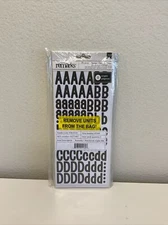 American Crafts Remarks Sticker Book Patchwork Alphabet , Black, 8 Pg. - 3 Pack