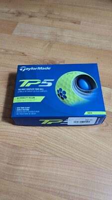 TaylorMade 2021 TP5 Yellow Golf Balls - 1 Dozen (12)- BRAND NEW