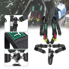 5 Point Racing Harness Camlock Safety Seat Quick Release Belt Black ATV UTV