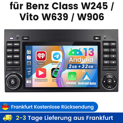 2G+32G Autoradio Für Mercedes Benz W245 W169 A B Klasse Android 13 GPS NAVI WIFI