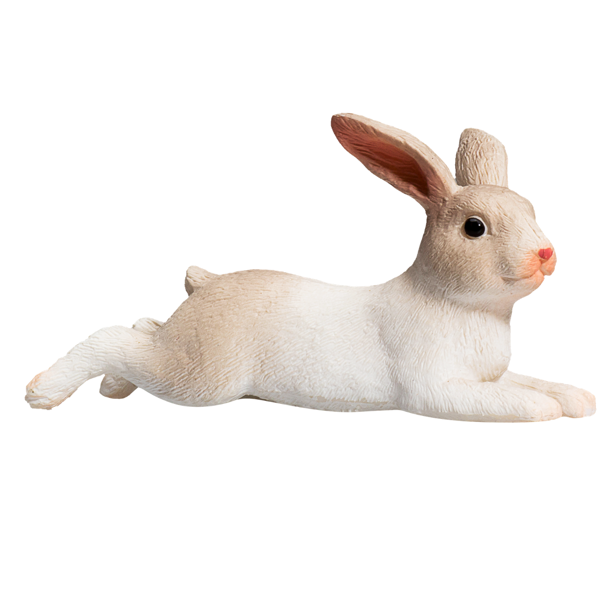 RABBIT LYING DOWN cute pet farm models toys plastic figures animals  NEW - Main Image