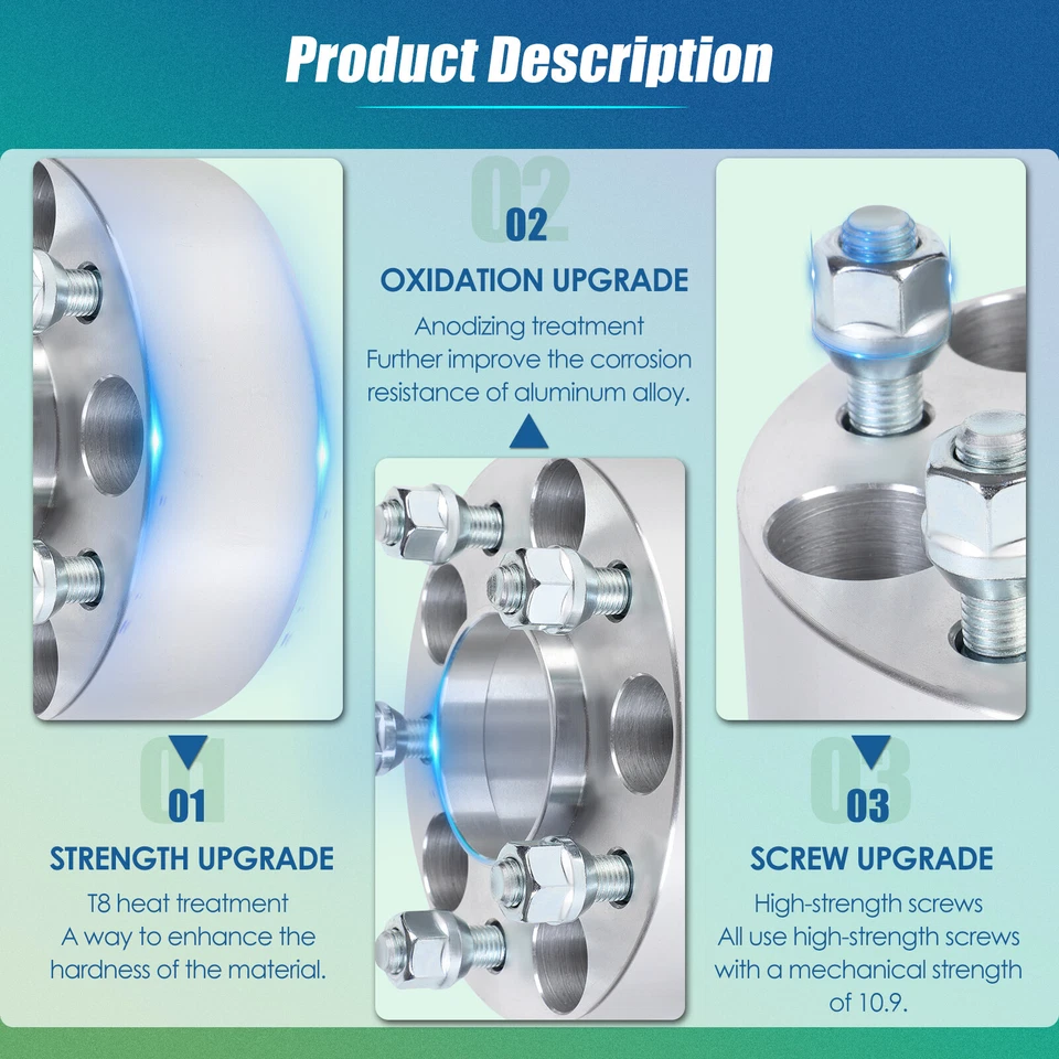 4 проставки для колес 2 дюйма Hubcentric 5x4,75 для Chevy Camaro S10 Blazer GMC Sonoma - Изображение 3 из 4