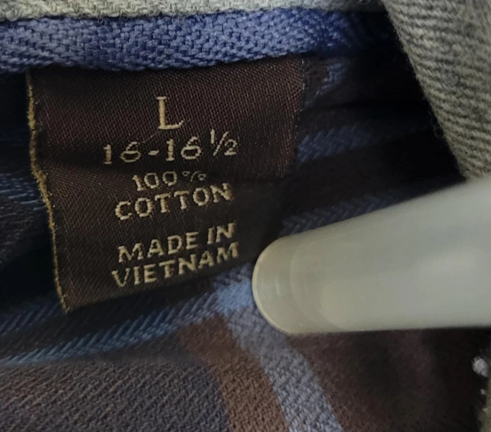 Camisa de vestir a cuadros de ajuste regular con puño francés grande 16-16,5 Tasso Elba para hombre Foto 3 de 4