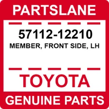 57112-12210 Toyota OEM Genuine MEMBER, FRONT SIDE, LH