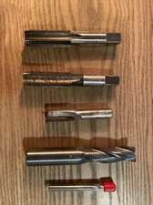 (5 PC) CNC MACHINING BITS- 4FL Straight Tap, L/H Tap, Roughing Bit+More!