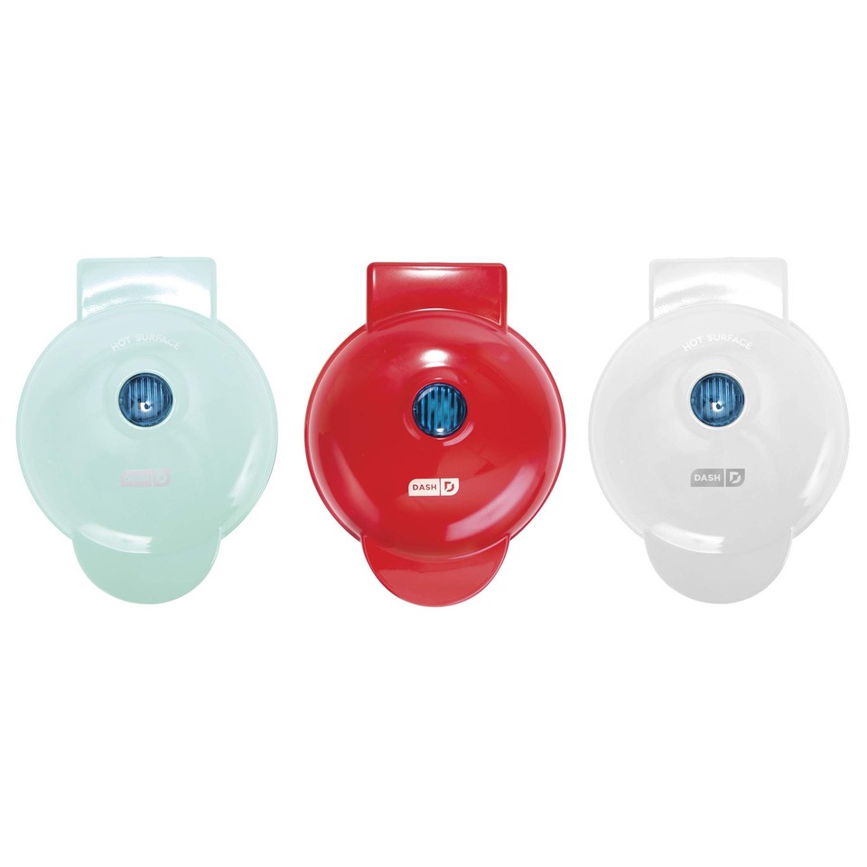 Mini Waffle Maker + Grill + Griddle, 3 in 1 Pack Red/Aqua/White eBay