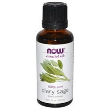 Clary Sage 100 Pure , 1 oz - NOW Foods Essential Oils. Fast Shipping