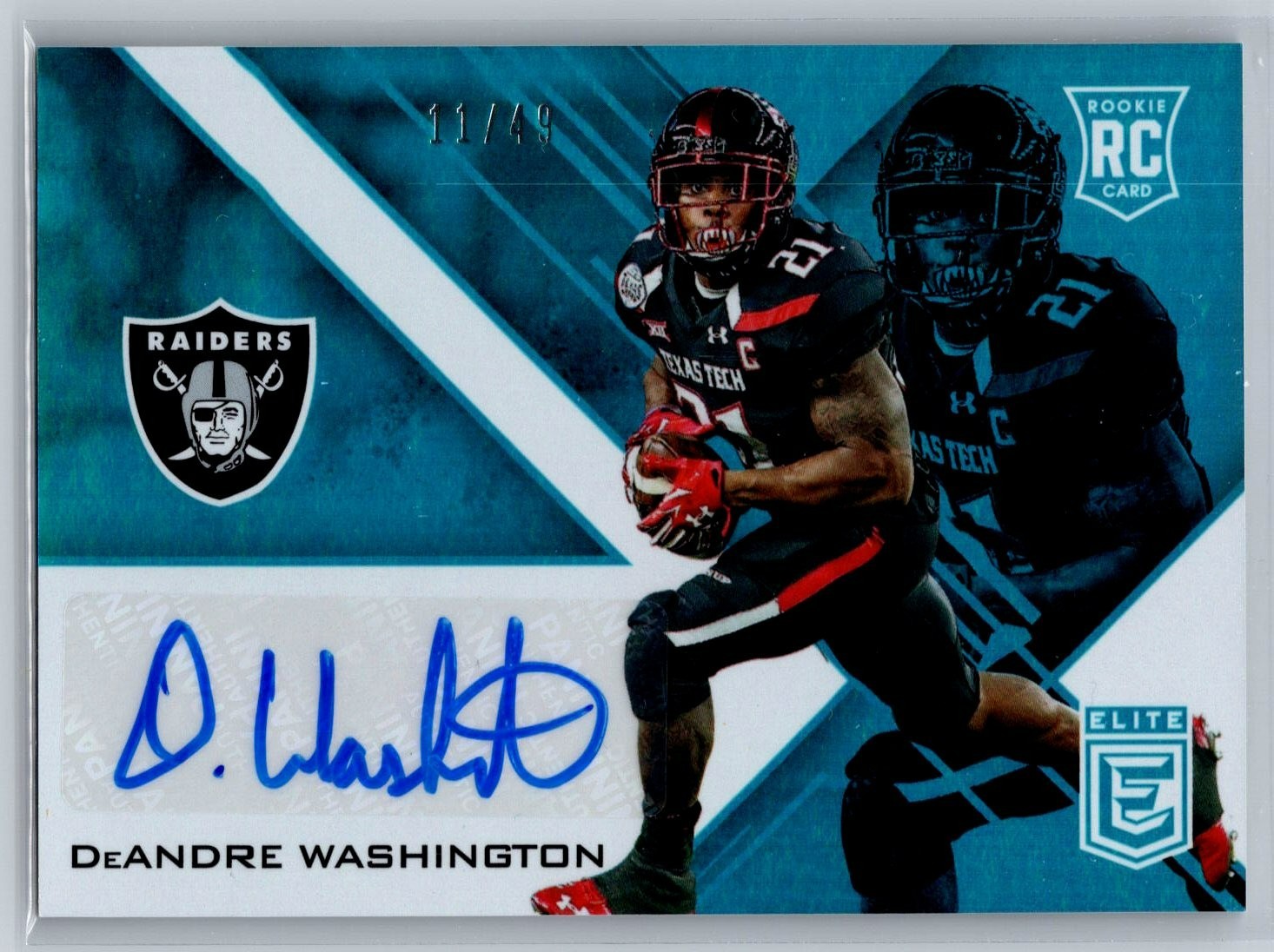 DeAndre Washington Panini Donruss Elite Rookie Autograph #DW Base