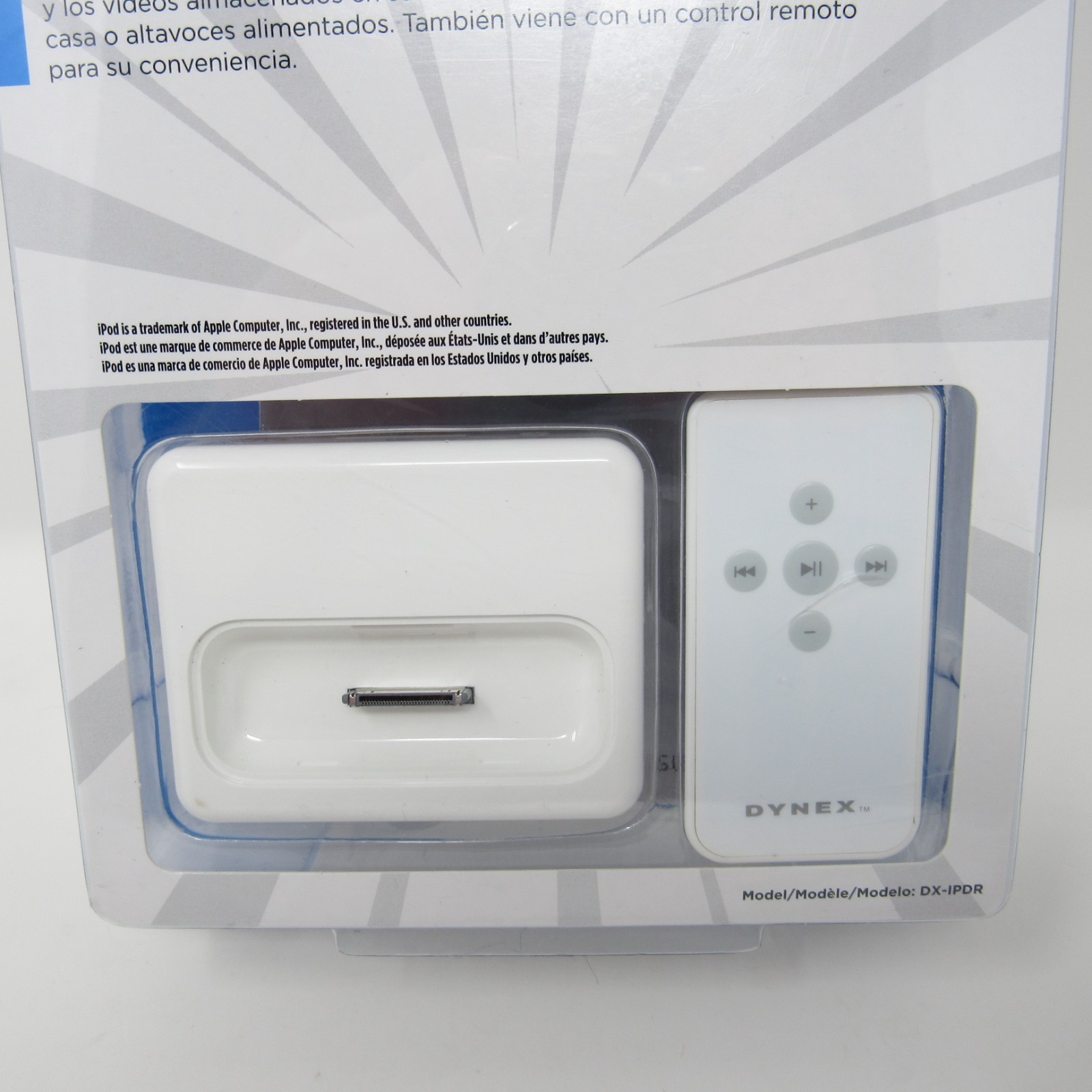 Dynex Apple iPod Docking Station with Remote for Legacy Models DX-IPDR 5 in 1