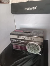 Tranquility Weighted Blanket 12 lbs Antimicrobial Gray New in Box 48x72”