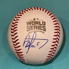 ALBERT ALMORA (Cubs) Signed Official 2016 WORLD SERIES Baseball Beckett (BAS)