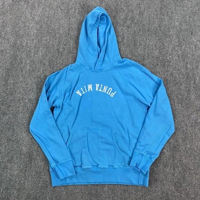 Hiro Clark Hoodie Mens Large Blue Punta Mita Pullover Fleece Graphic Sweatshirt