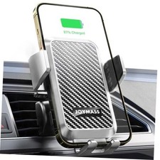 Wireless Car Charger, 15W Fast Charging Auto Clamping Car Charger Cell SILVER