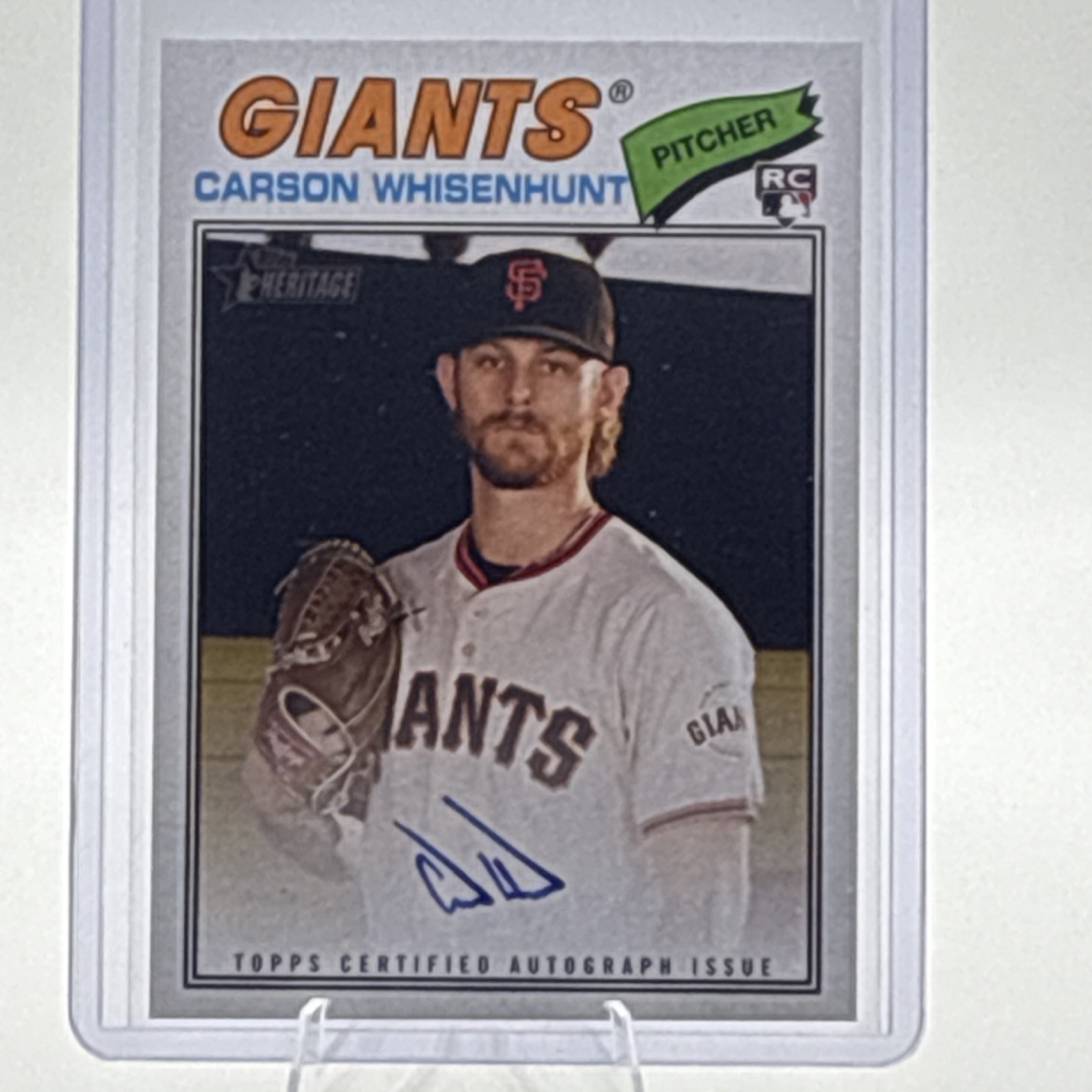 Topps 2026 Heritage Real One Autographs Carson Whisenhunt Giants ROA-CWH Autogr…