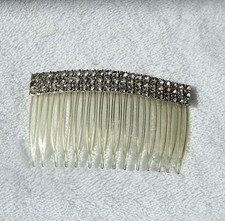 Vintage Rhinestone Hair Comb Bridal Wedding Prom Clear Crystal Hair Accessory 3  