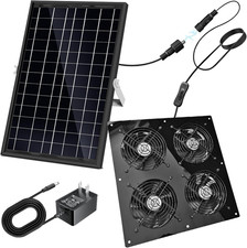 Solar Exhaust Fan,25W Solar Fan for Chicken Coop,Shed,Greenhouse  Attic Ventila