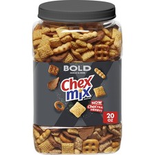 Chex Mix Bold Garlic and Herb Snack Mix, Tub, 20 oz 20 Ounce Pack of 1