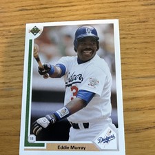 Upper Deck 1991 Eddie Murray #237 Los Angeles Dodgers Baseball Trading Card