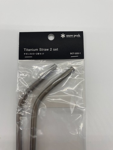 Snow Peak Titanium Straw Set of 2 SCT-222-1 From Japan New - Picture 7 of 9